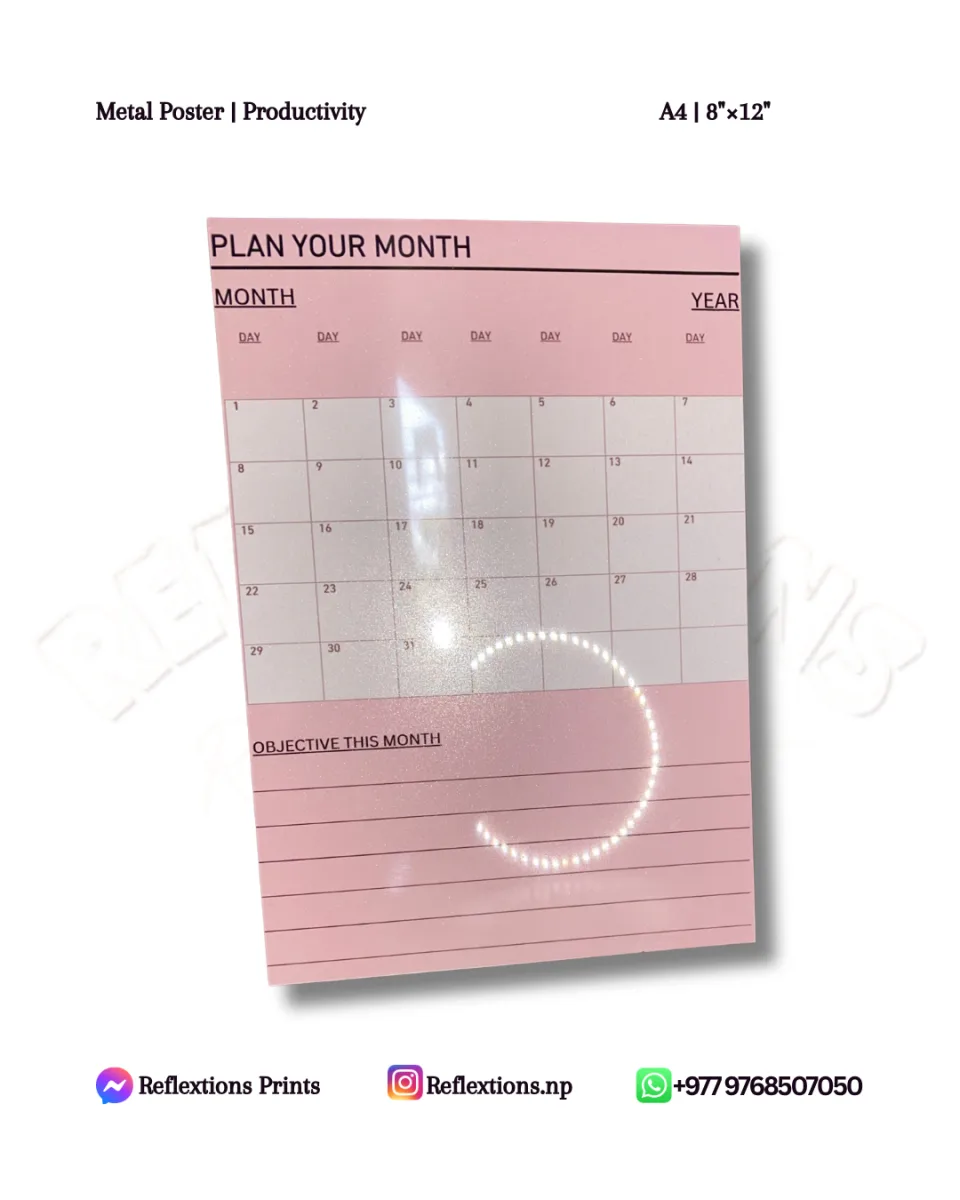 A4-8"×12" | Metal Posters | Productivity
