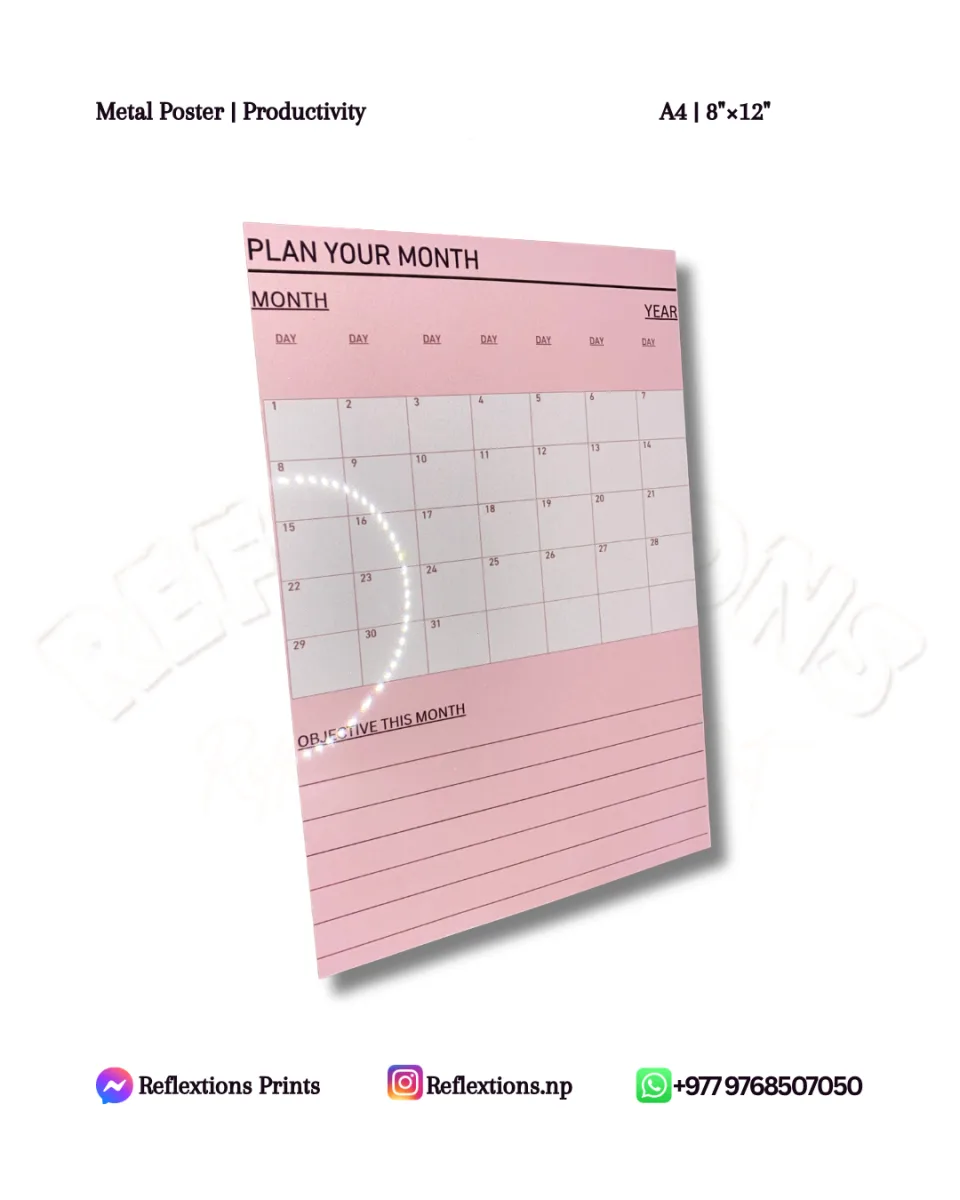 A4-8"×12" | Metal Posters | Productivity