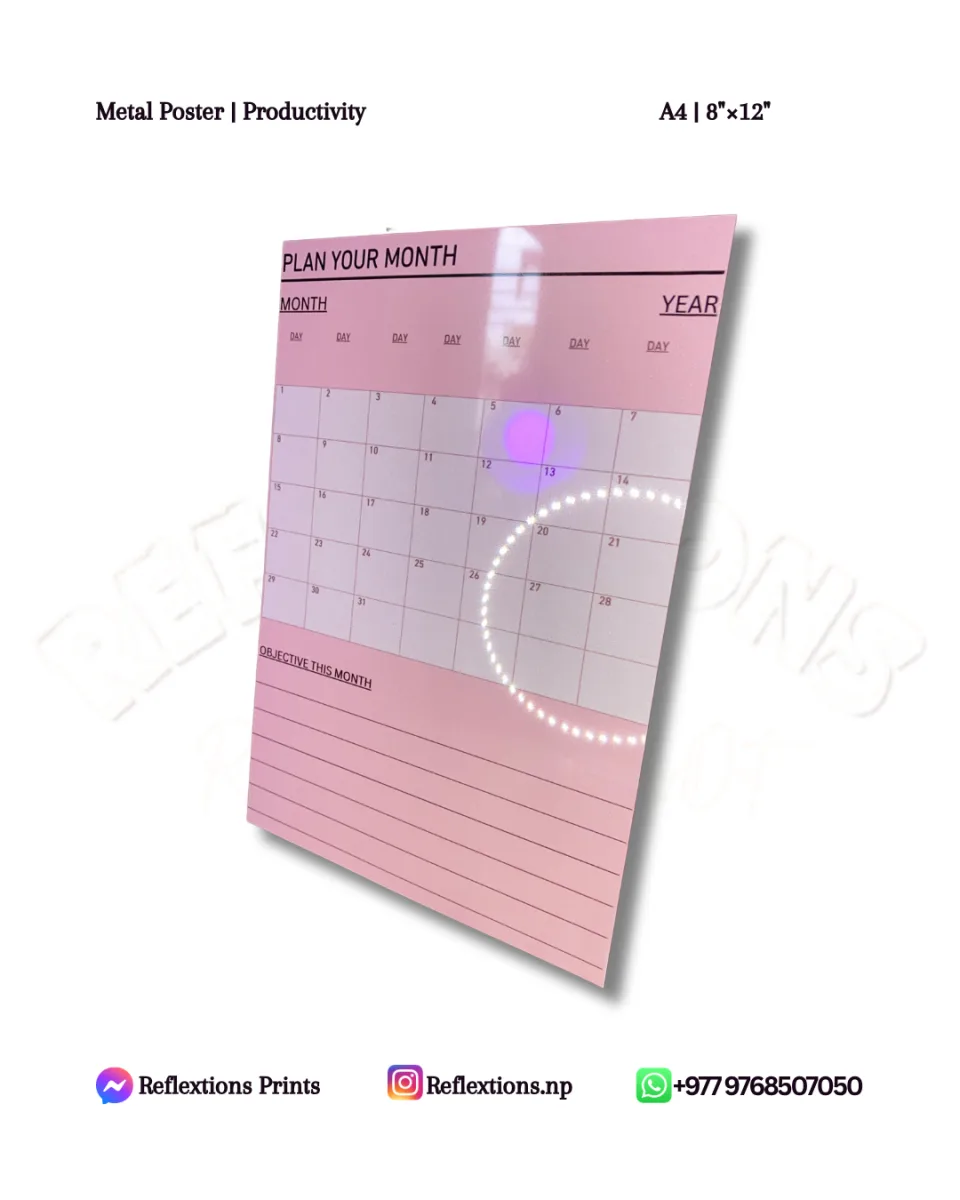 A4-8"×12" | Metal Posters | Productivity