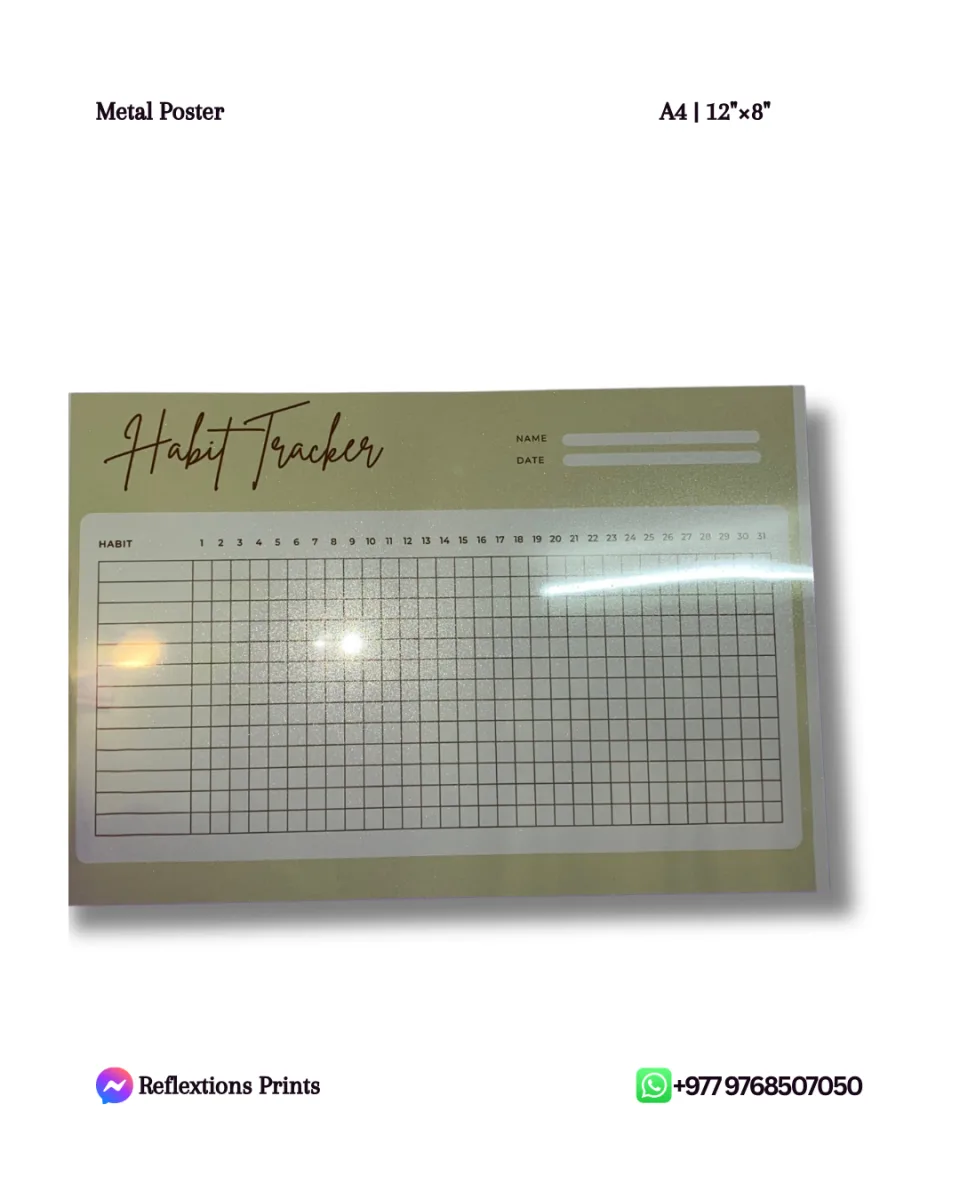 A4-12"×8" | Metal Posters | Productivity