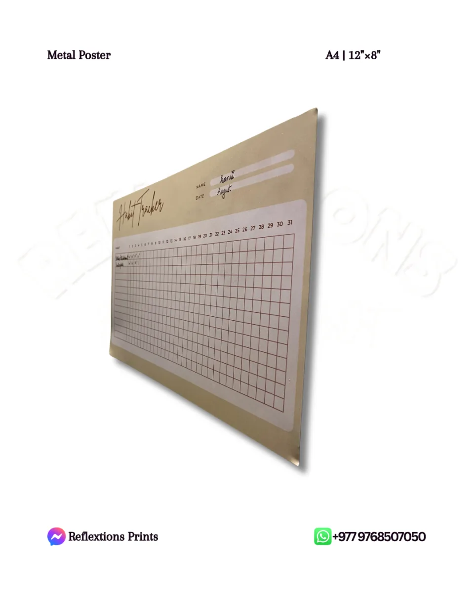 A4-12"×8" | Metal Posters | Productivity