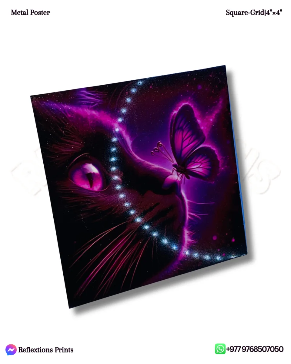 Square Grid-4"×4" | Metal Posters | Creatures