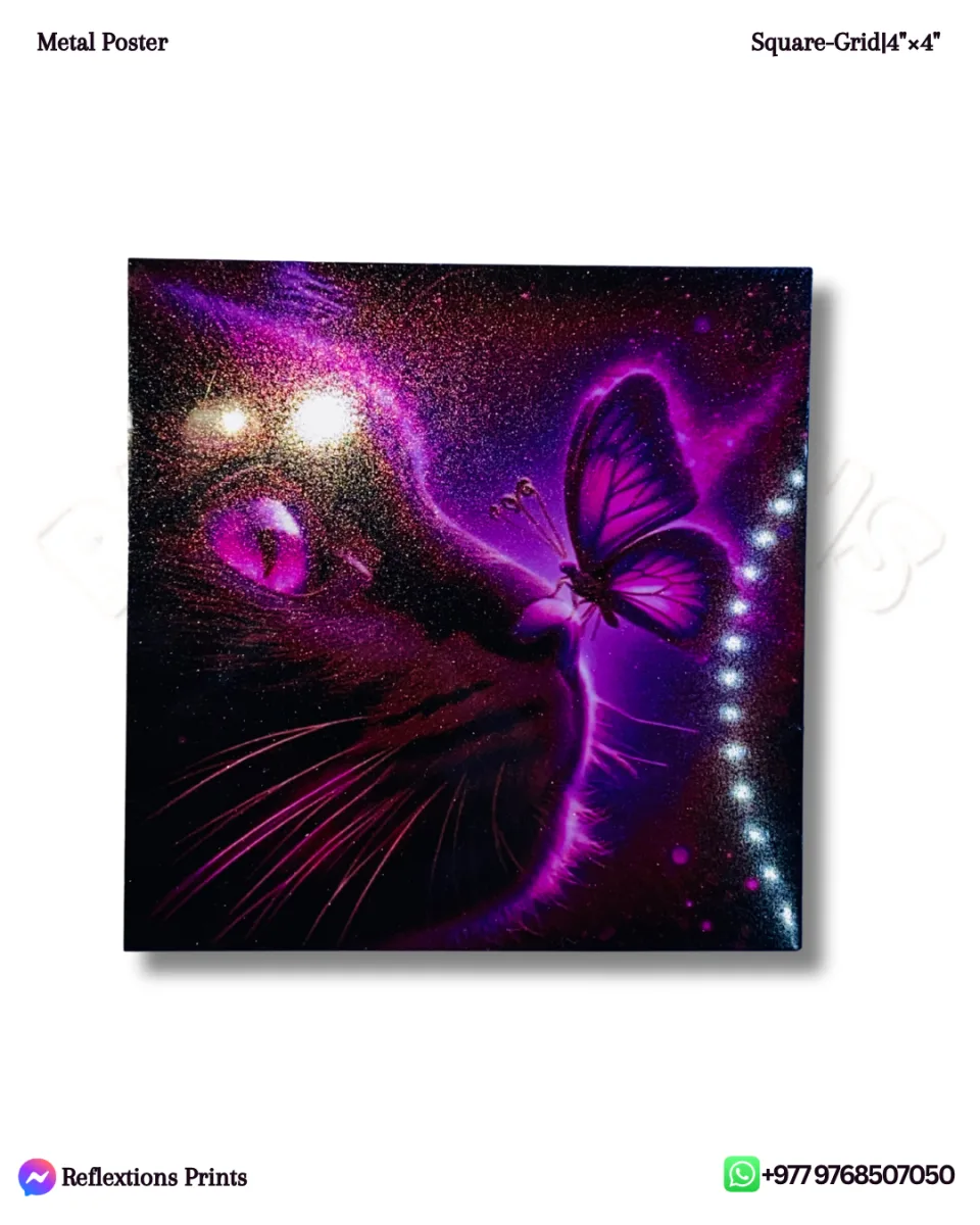Square Grid-4"×4" | Metal Posters | Creatures