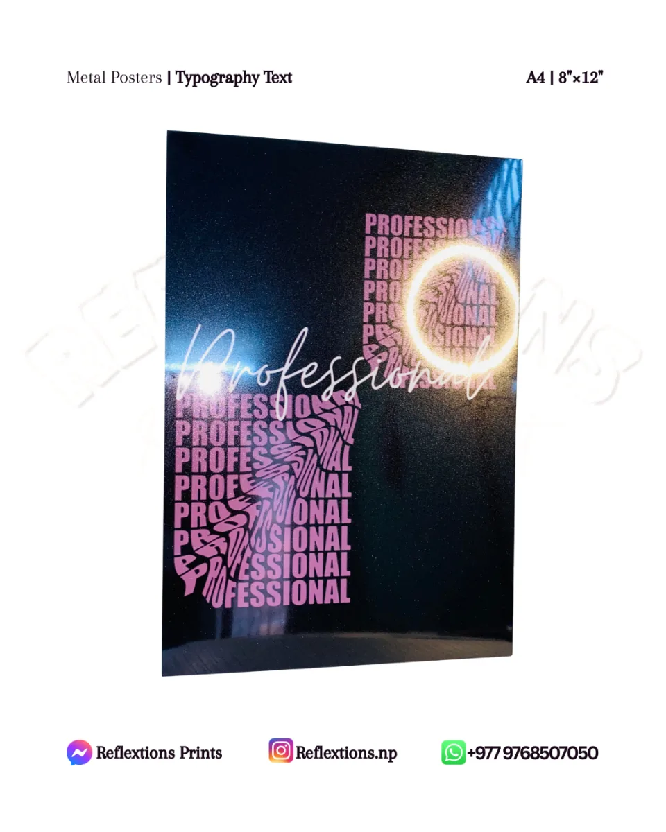 A4-8"×12" | Metal Posters | Typography Text
