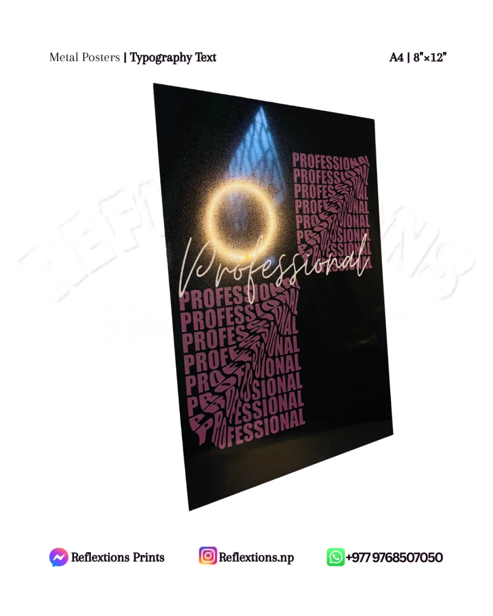 A4-8"×12" | Metal Posters | Typography Text