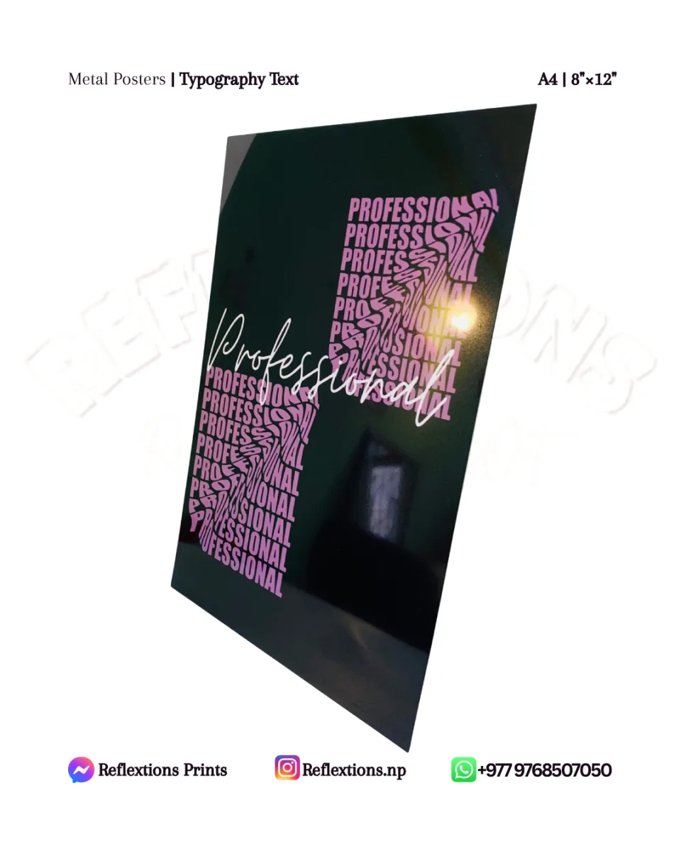 A4-8"×12" | Metal Posters | Typography Text