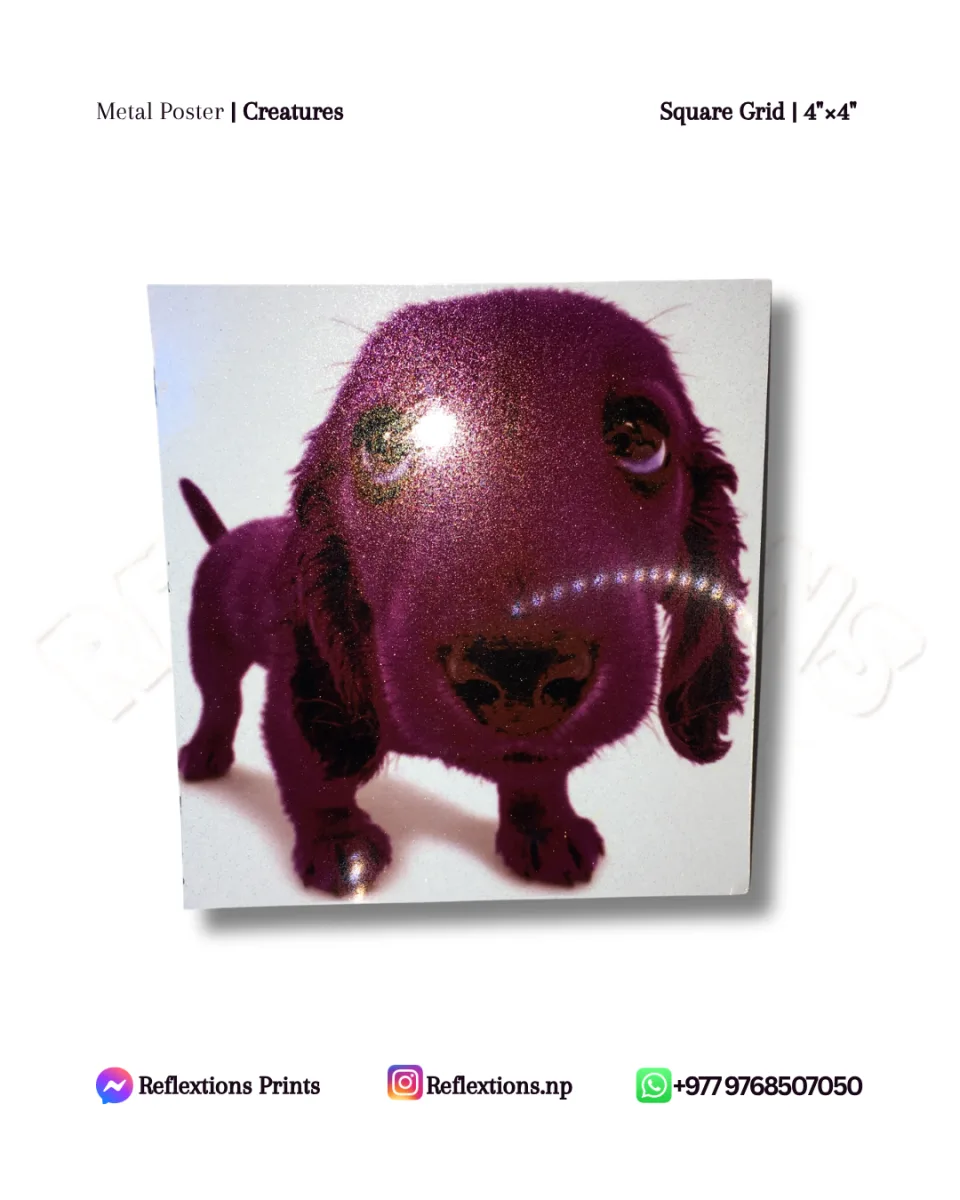 Square Grid-4"×4" | Metal Posters | Creatures