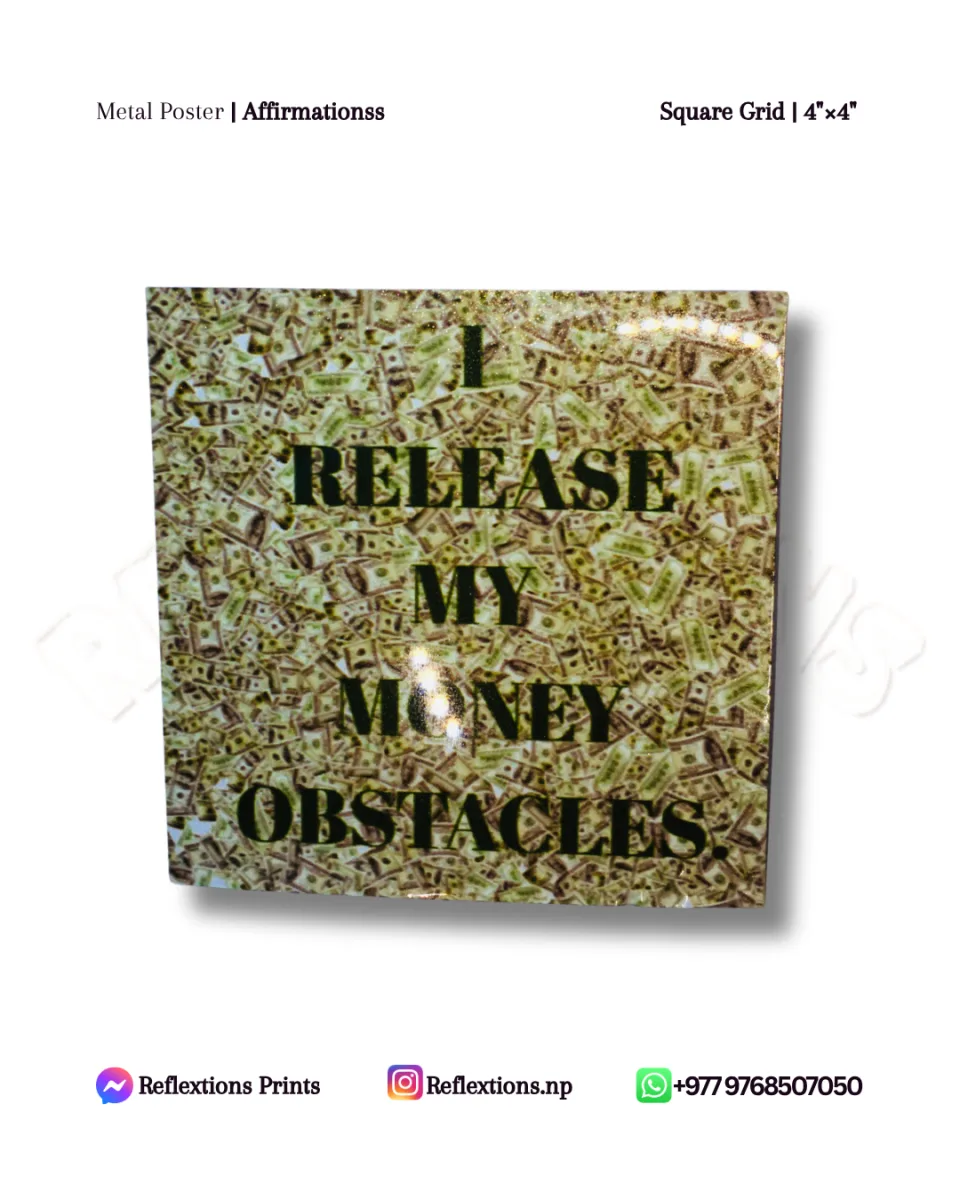 Square Grid-4"×4" | Metal Posters | Affirmations