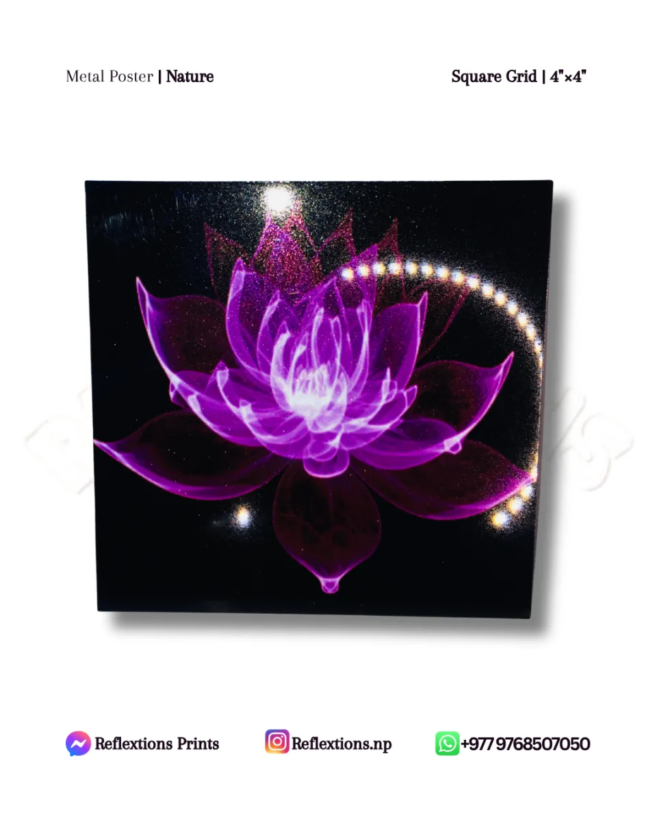 Square Grid-4"×4" | Metal Posters | Nature