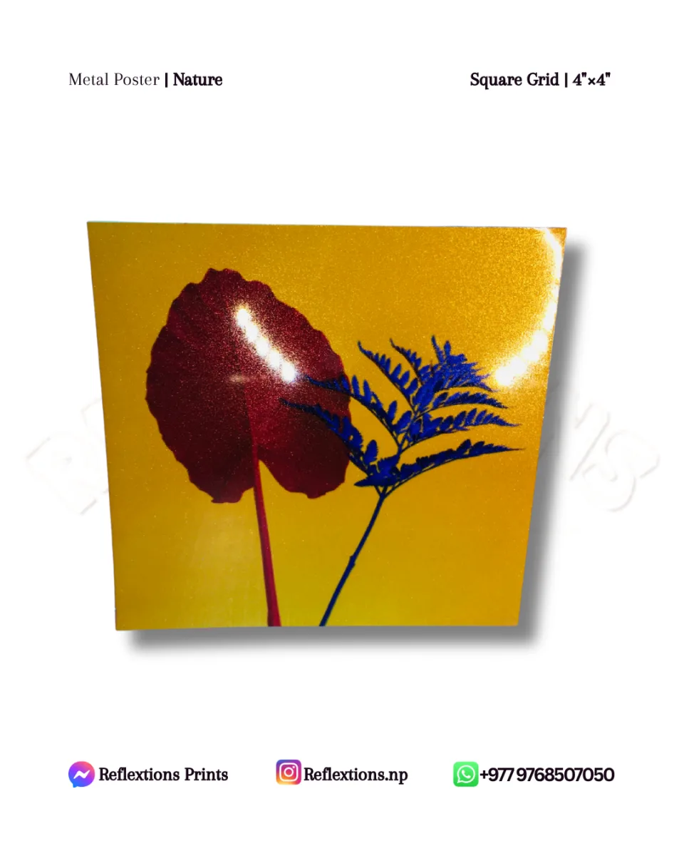 Square Grid-4"×4" | Metal Posters | Nature