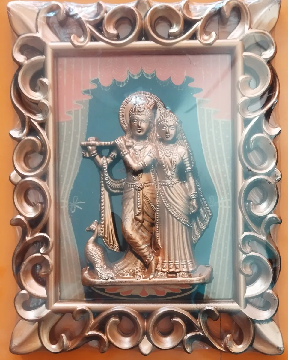 Radha-Krishna 3D Embossed Photo Frame