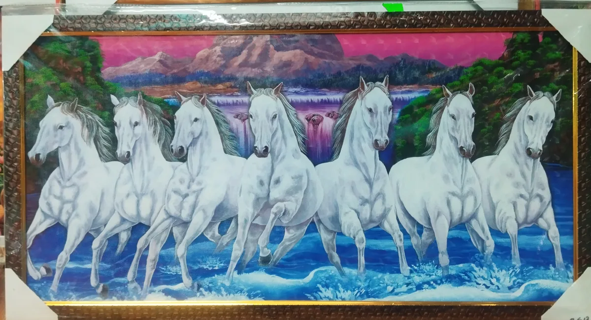 7 Running Horses Painting