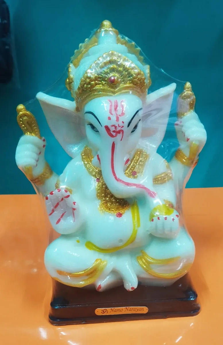 Lord Ganesha Marble-Finish Idol