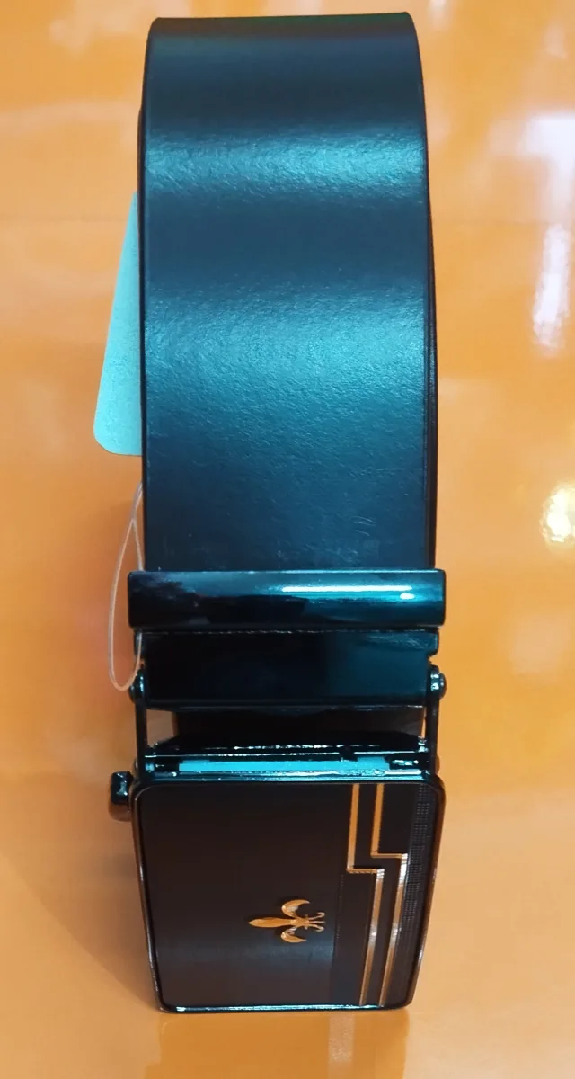 Men's Designer Automatic Buckle, Brown Leather Belt