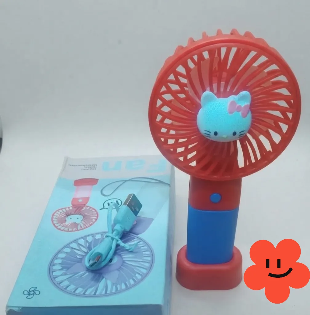Mini Handheld Fan with hello kitty Design