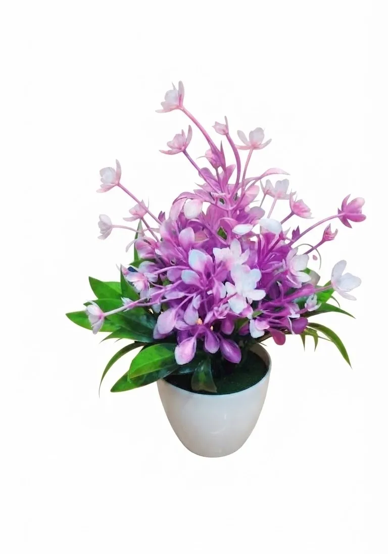 Beautiful Artificial Purple Flower Pot for Home & Office Decor