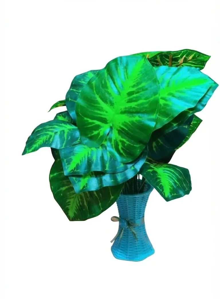Artificial Plant in Designer Blue Pot for Home & Office Decor