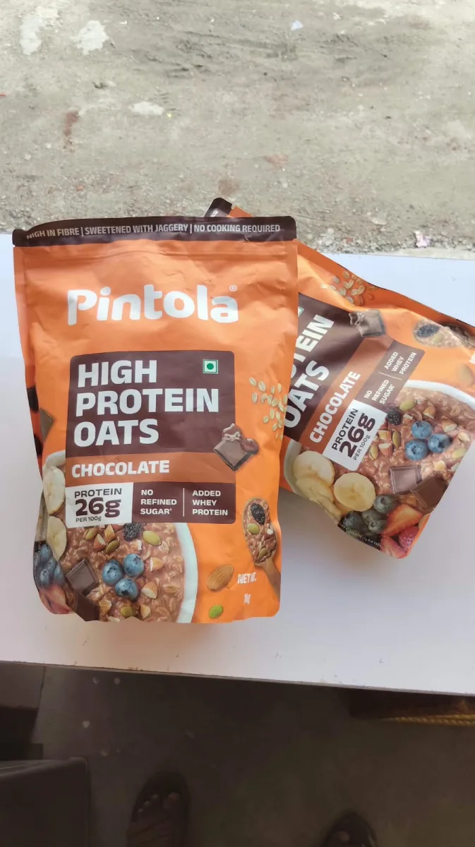 Pintola High Protein Dark Chocolate Oats (1 kg) – 26g Protein, No Refined Sugar