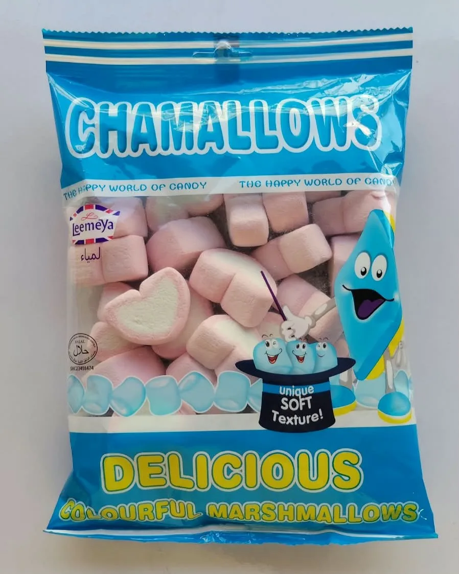 Leemeya Chamallows Colourful Heart Marshmallows – Fluffy, Soft & Sweet Confectionery Treat (140 gm)