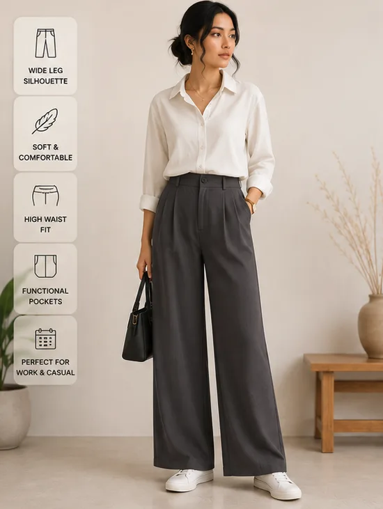 Elina Wide-Leg Trousers